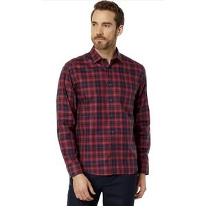 UNTUCKit Men's Wrinkle-Free Vinho Button-Up Shirt Red Small